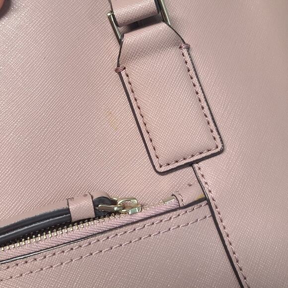 Kate Spade New York Cameron Pocket Large Tote Pink Saffiano Leather GUC - Picture 3 of 7